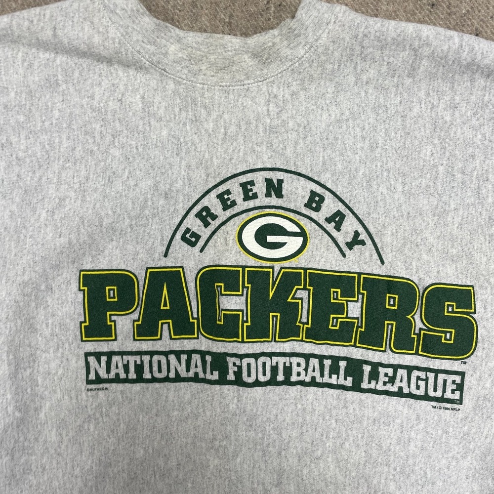 vintage Green Bay Packers sweatshirt mens 2xl gray 1990s NFL LeeSports - Picture 2 of 9